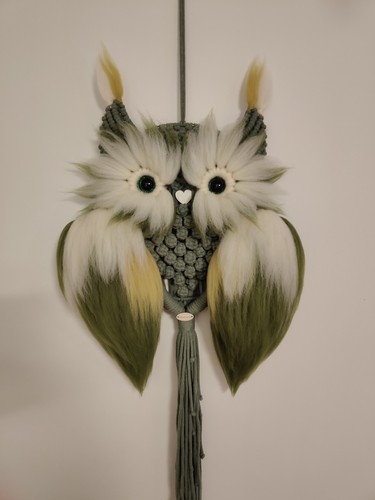 Makramee owl eule handmade - makramee, neu