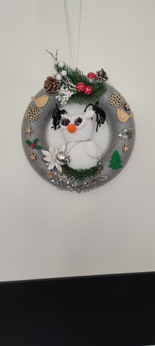 Amigurumi wand türkranz grau - amigurumi wand,