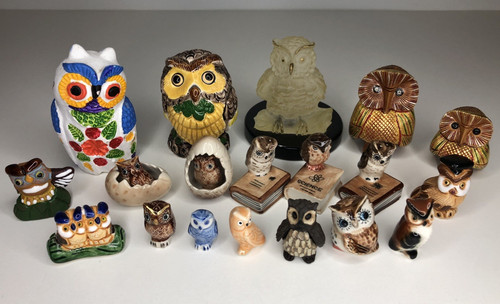 Vintage eulen figuren - vintage,