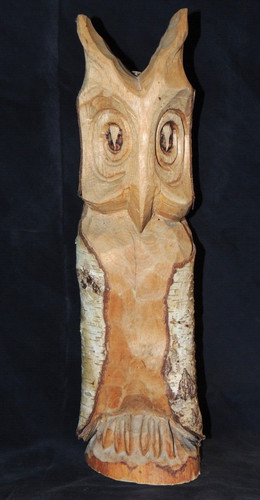 Geschnitzte holzeule - geschnitzte,