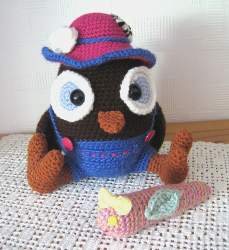 Handarbeit amigurumi eule - -,