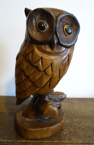 Holz eule vogel figur - holz,