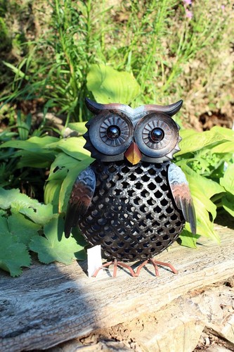 Gartenfigur eule metall - eule,