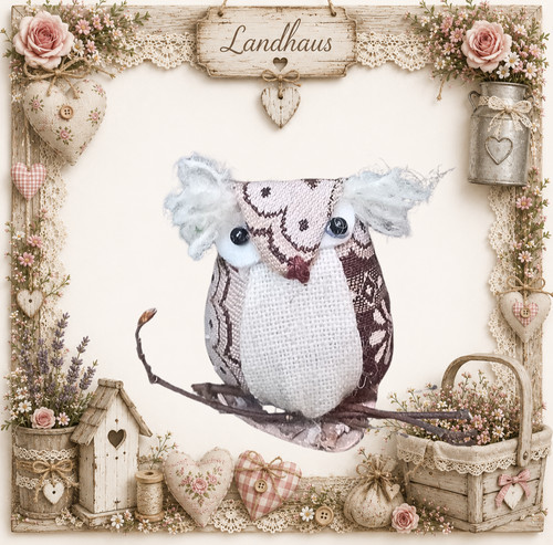 Landhaus eule handarbeit - landhaus-eule, ♥
