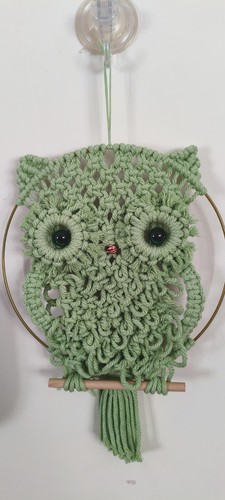 Makramee eule handgemacht - makramee,