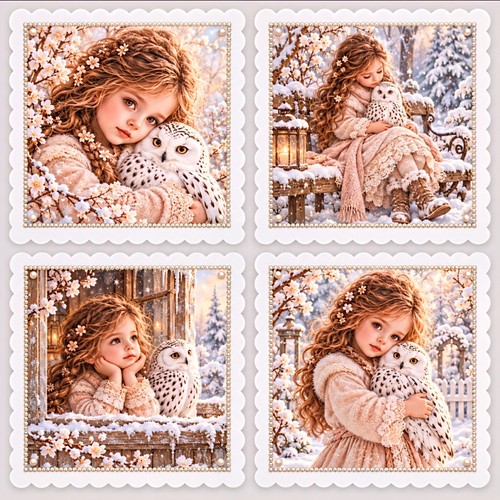 Weihnachtkarte mädchen - *gb*,