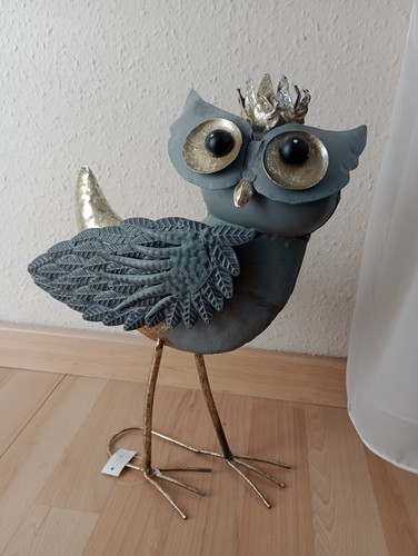 Eule metall deko handarbeit - eule,