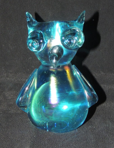 Glaseule blau handarbeit - blau,